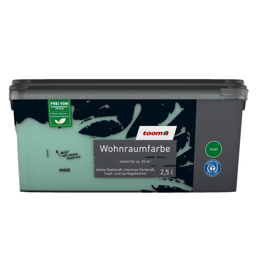 2,5 l Eimer mintfarbener matter Wohnraumfarbe von toom