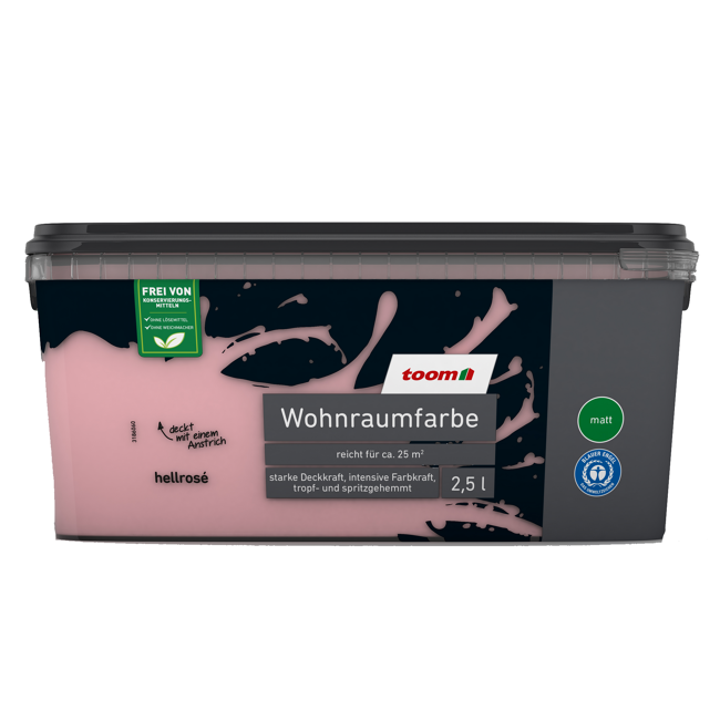 Bild von Wohnraumfarbe hellrosa matt 2,5 l