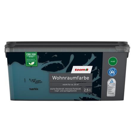 2. Bild von Wohnraumfarbe türkis matt 2,5 l