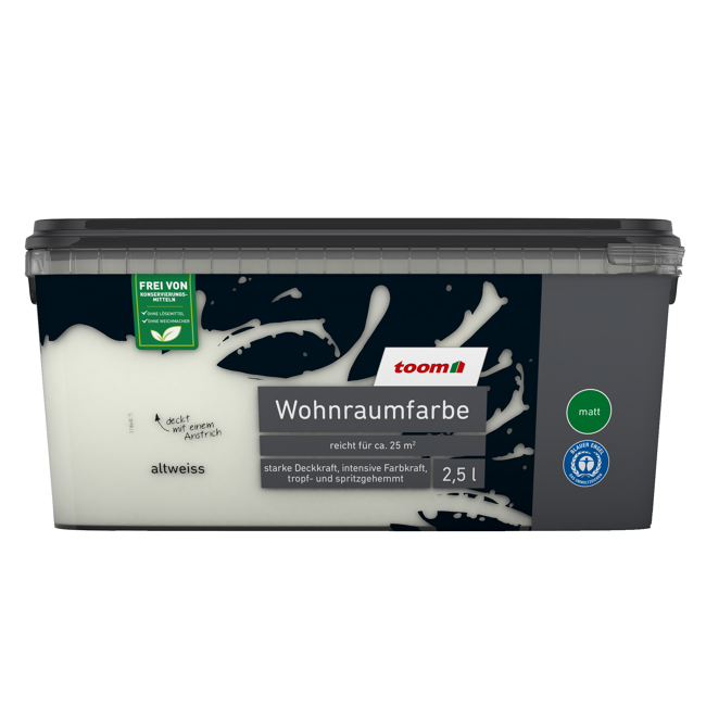 Bild von Wohnraumfarbe altweiß matt 2,5 l