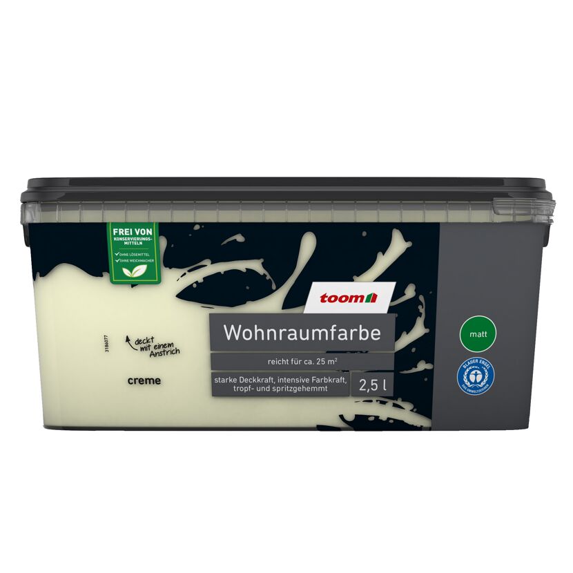 2,5 l Cremefarbener Wandfarbe von toom