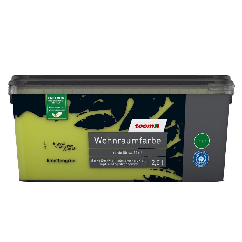 2,5 l Eimer toom Wohnraumfarbe in Limettengrün, matt