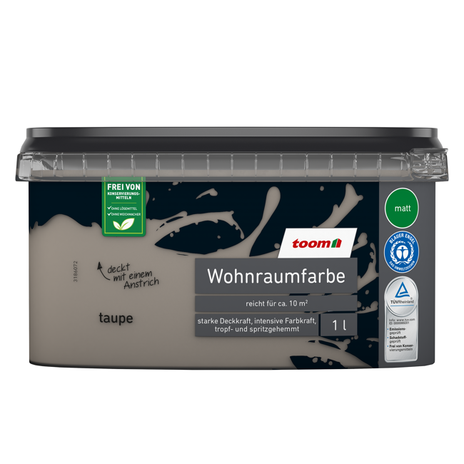 Bild von Wohnraumfarbe taupe matt 1 l
