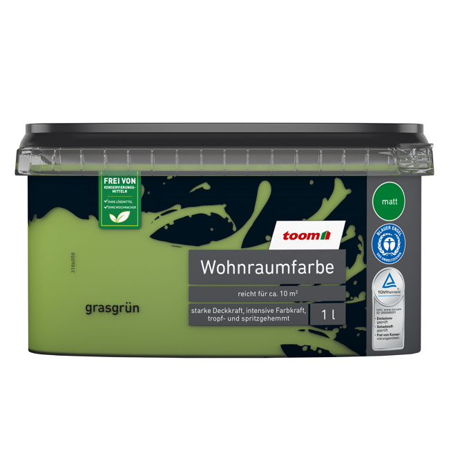 Bild von Wohnraumfarbe grasgrün matt 1 l