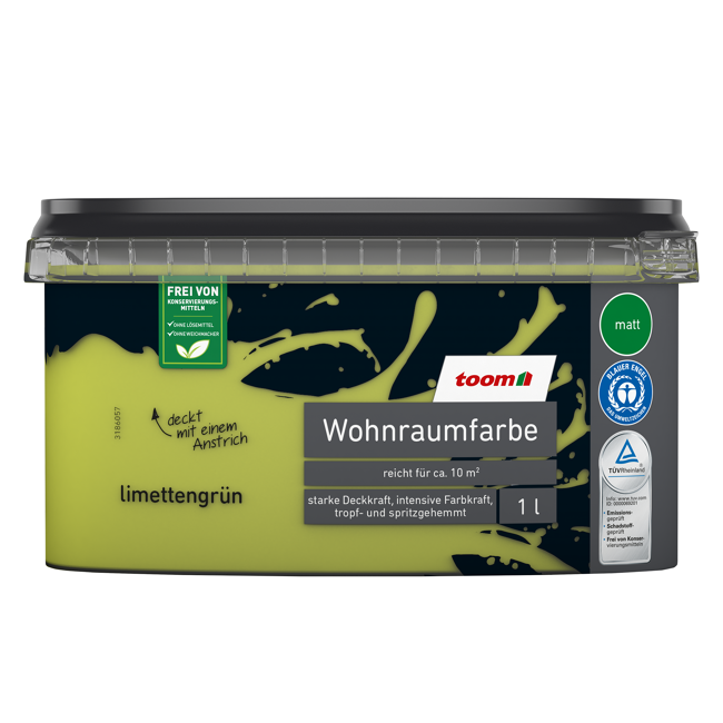 Bild von Wohnraumfarbe limettengrün matt 1 l
