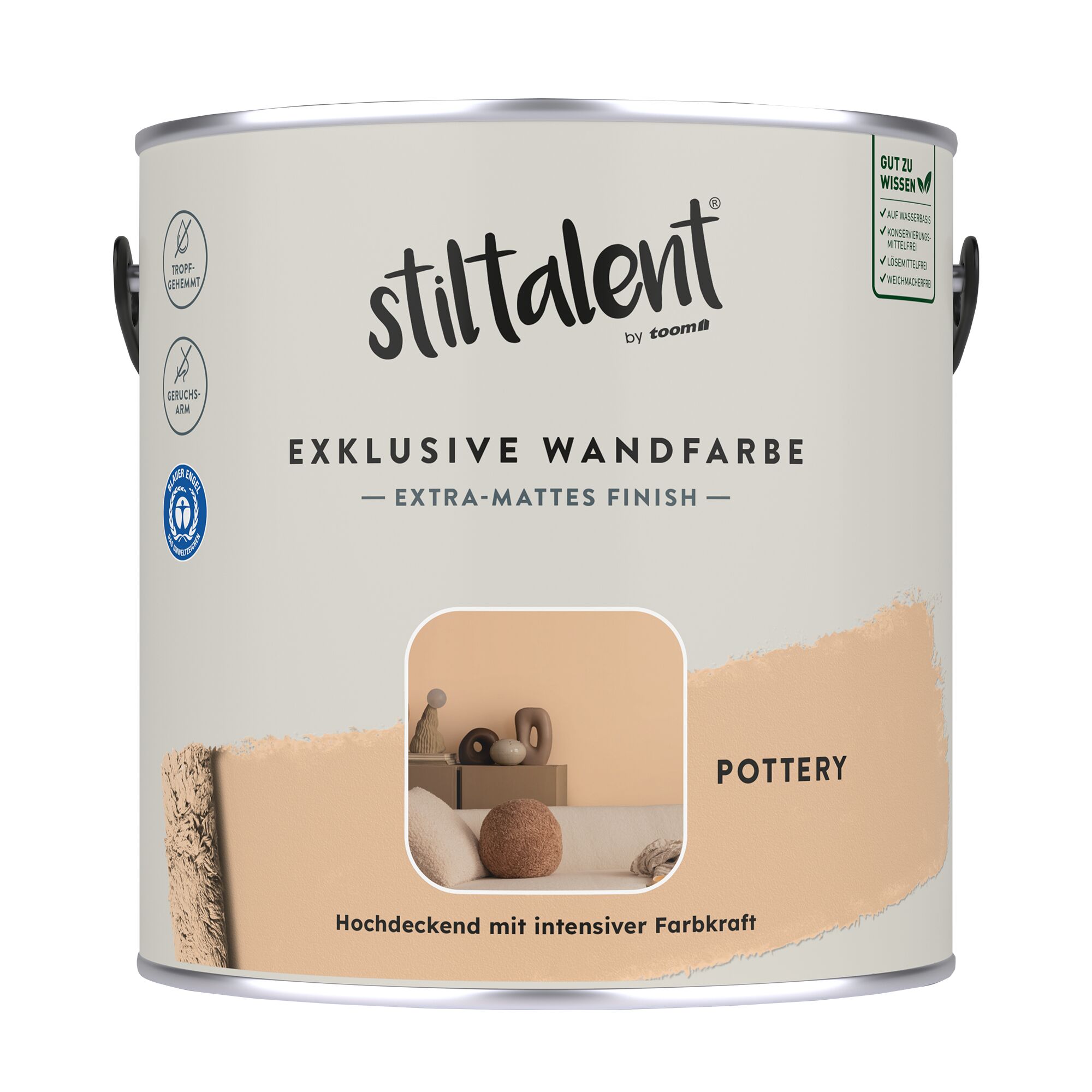 Stiltalent Wandfarbe Pottery in einem beige Farbton