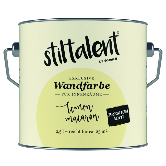 Bild von Wandfarbe 'Lemon Macaron' hellgelb matt 2,5 l