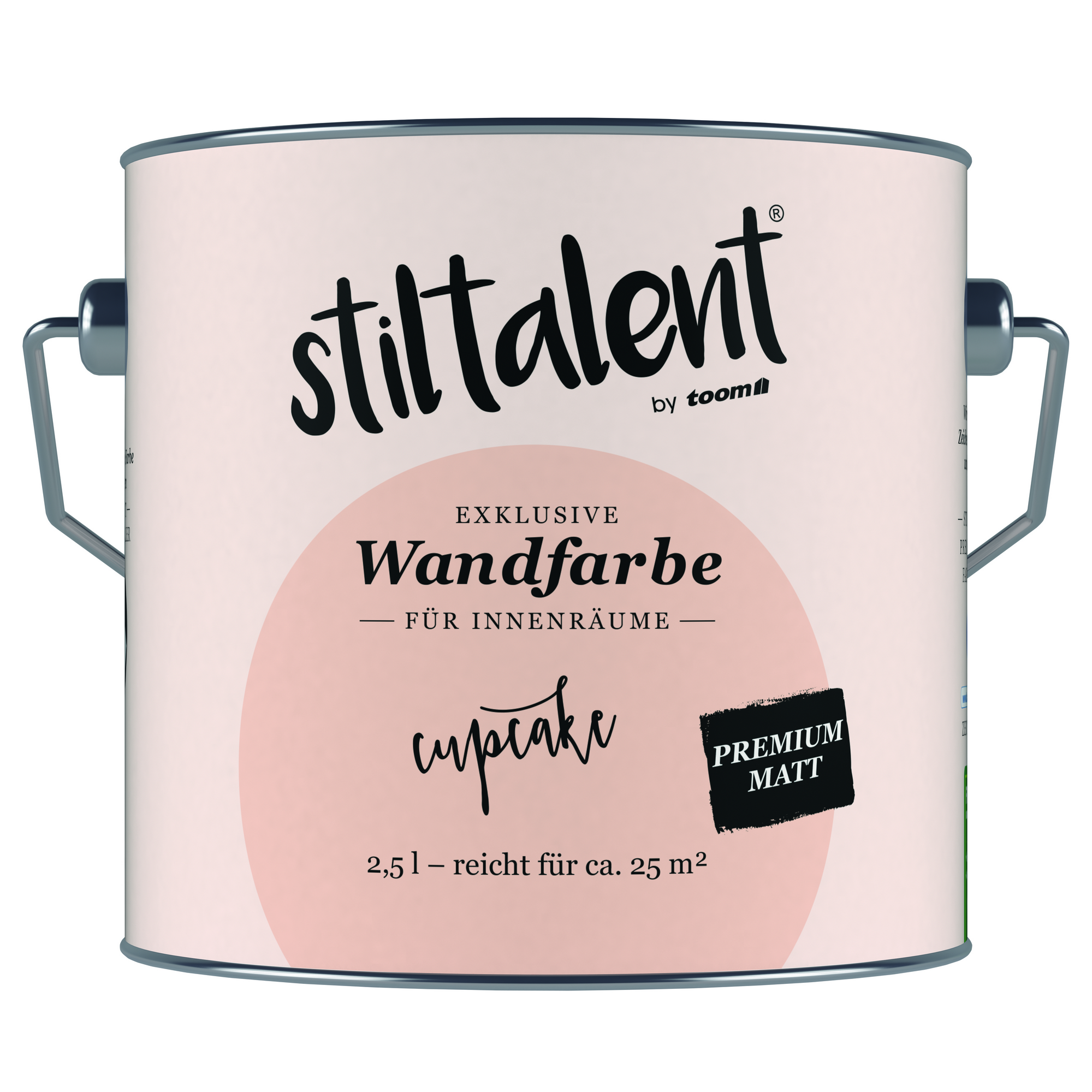 Wandfarbe 'Cupcake' rosa matt 2,5 l + product picture