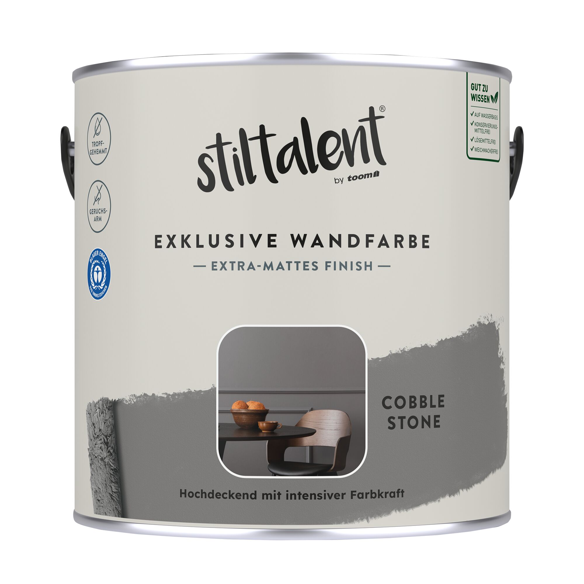 Dose Stiltalent Wandfarbe Cobblestone grau