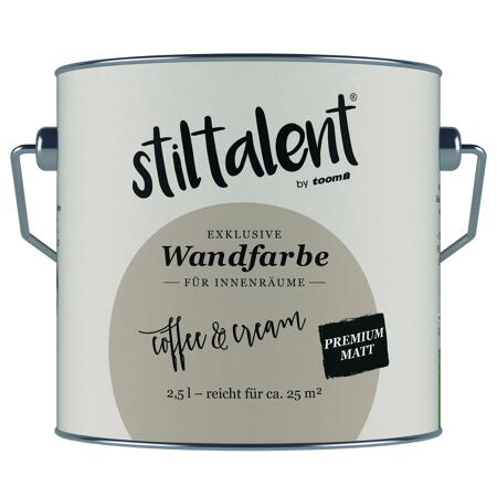 2. Bild von Wandfarbe 'Coffee und Cream' cappuccinofarben matt 2,5 l