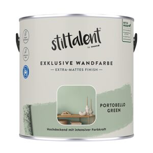 Wandfarbe 'Portobello Green' grün matt 2,5 l