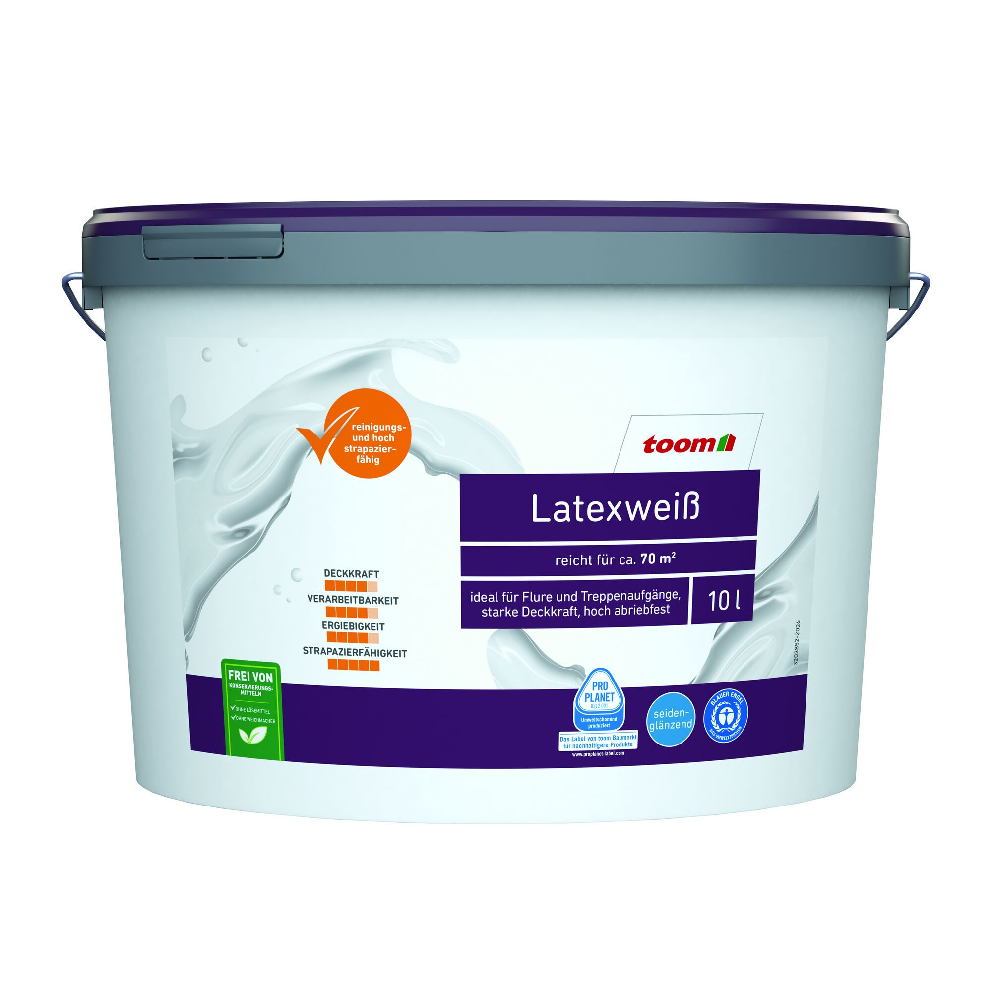 Weißer Farbeimer Latexweiß von toom