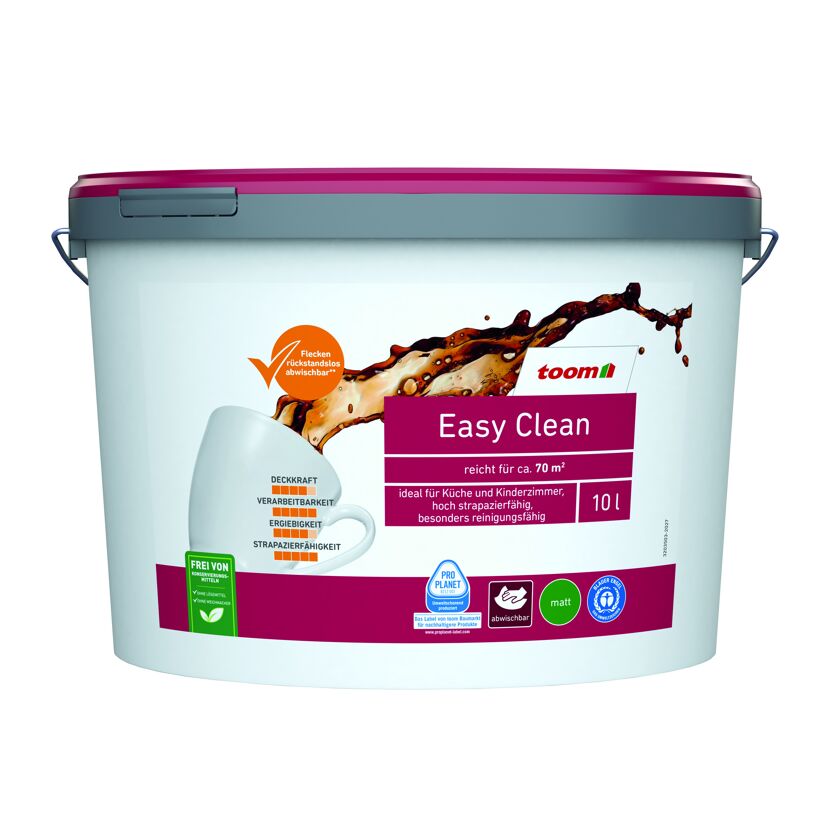 Weißer Eimer mit toom Easy Clean Farbe