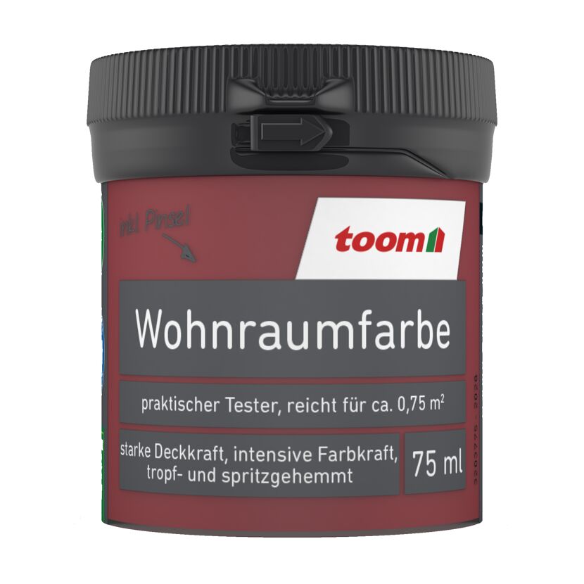 toom Wohnraumfarbe, 75 ml, inklusive Pinsel