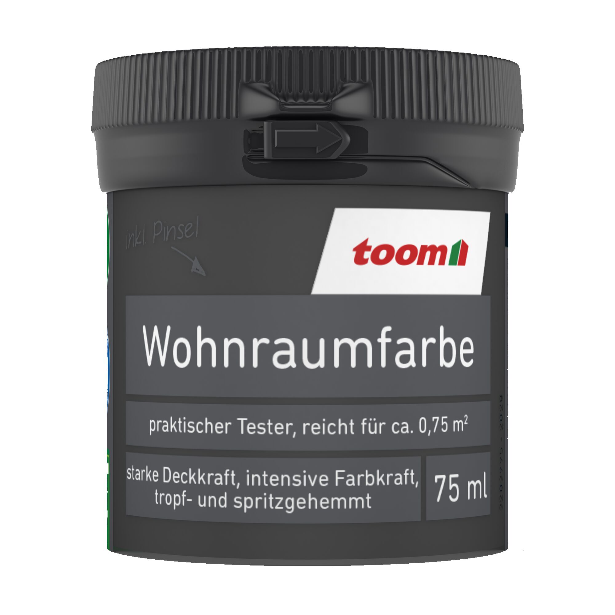 toom Wohnraumfarbe, 75 ml Farbtester inkl. Pinsel