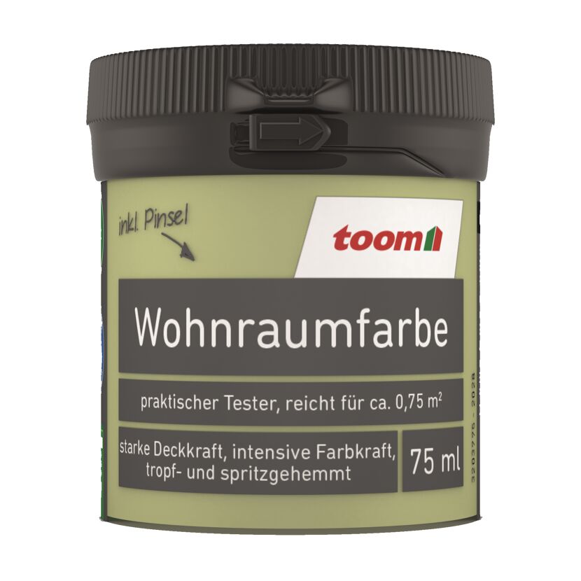 Toom Wohnraumfarbe, 75 ml, inkl. Pinsel