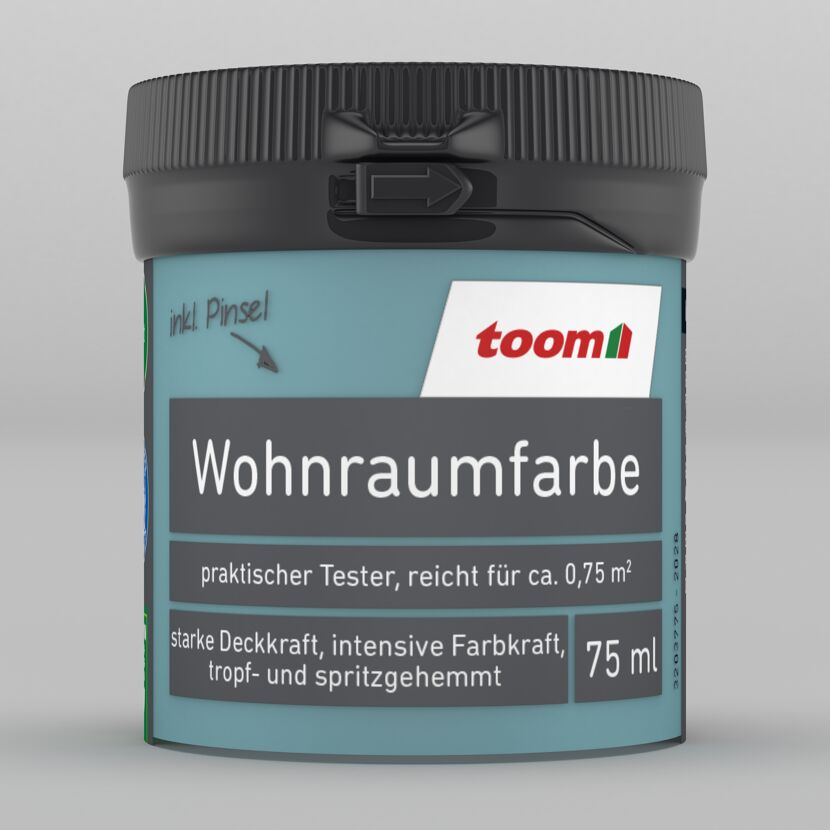 toom Wohnraumfarbe, 75 ml, inkl. Pinsel