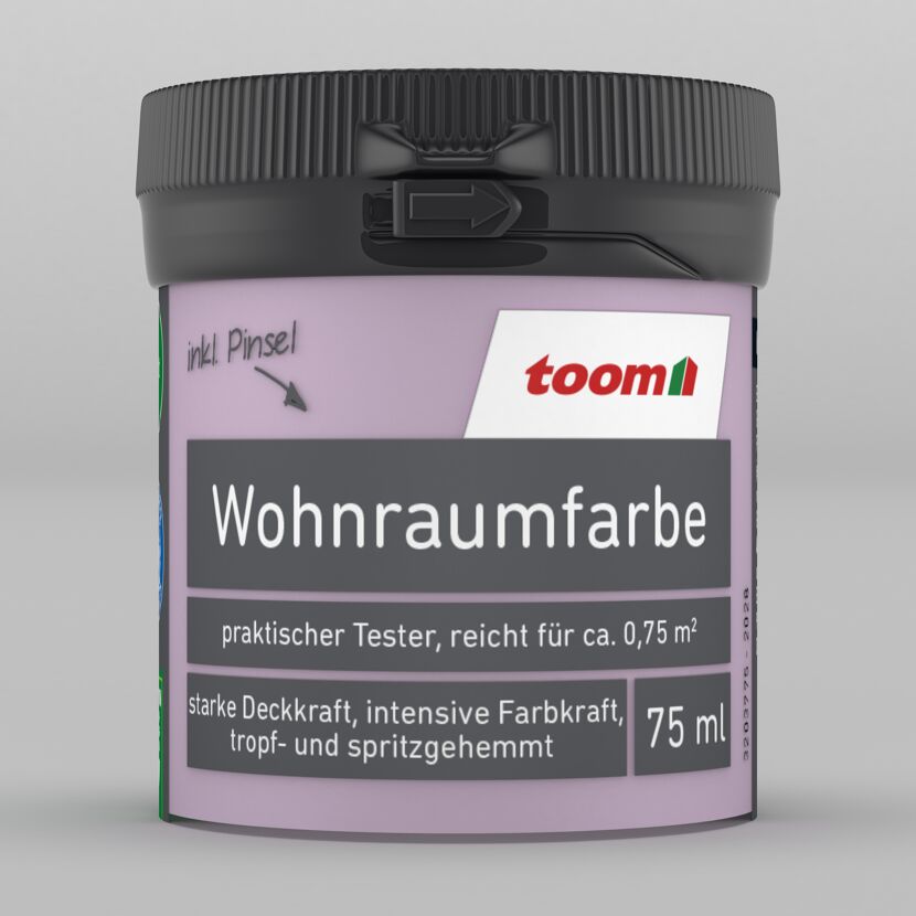 toom Wohnraumfarbe Testerflieder 75 ml inkl. Pinsel