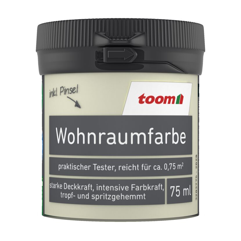 Wohnraumfarbe cremeweiß matt 75 ml