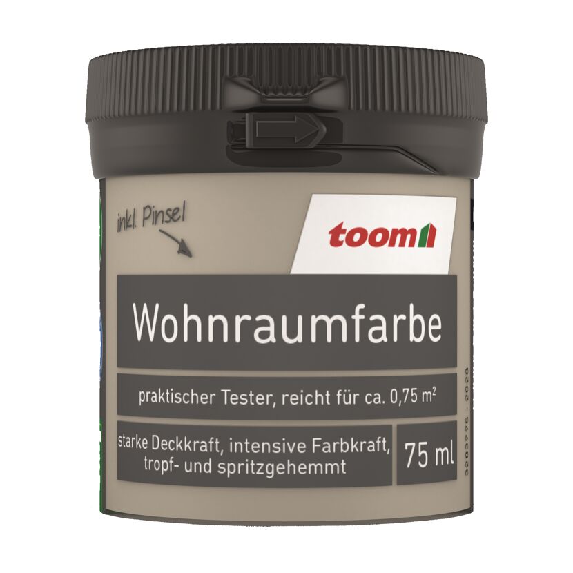 Toom Wohnraumfarbe, 75 ml, inkl. Pinsel