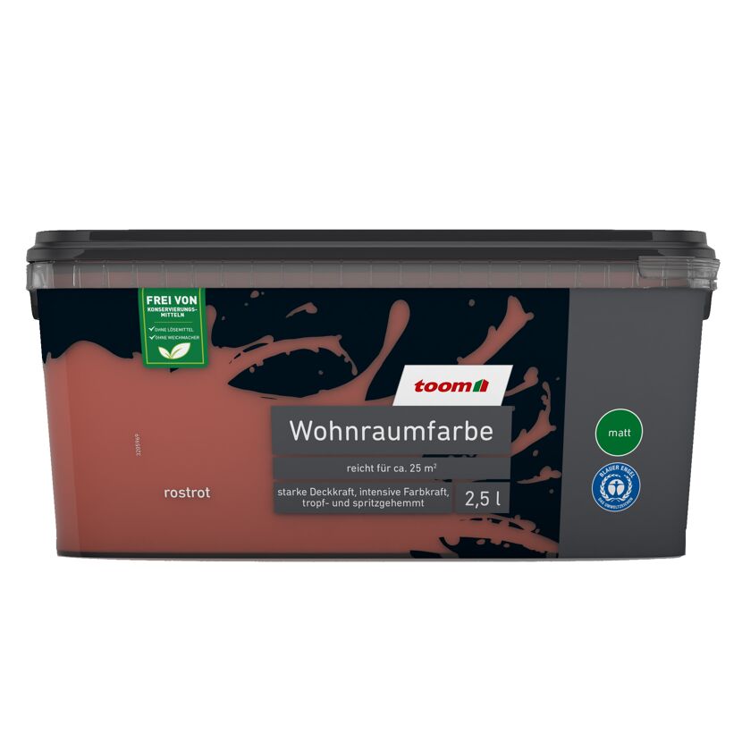 Rostrote Wohnraumfarbe von toom