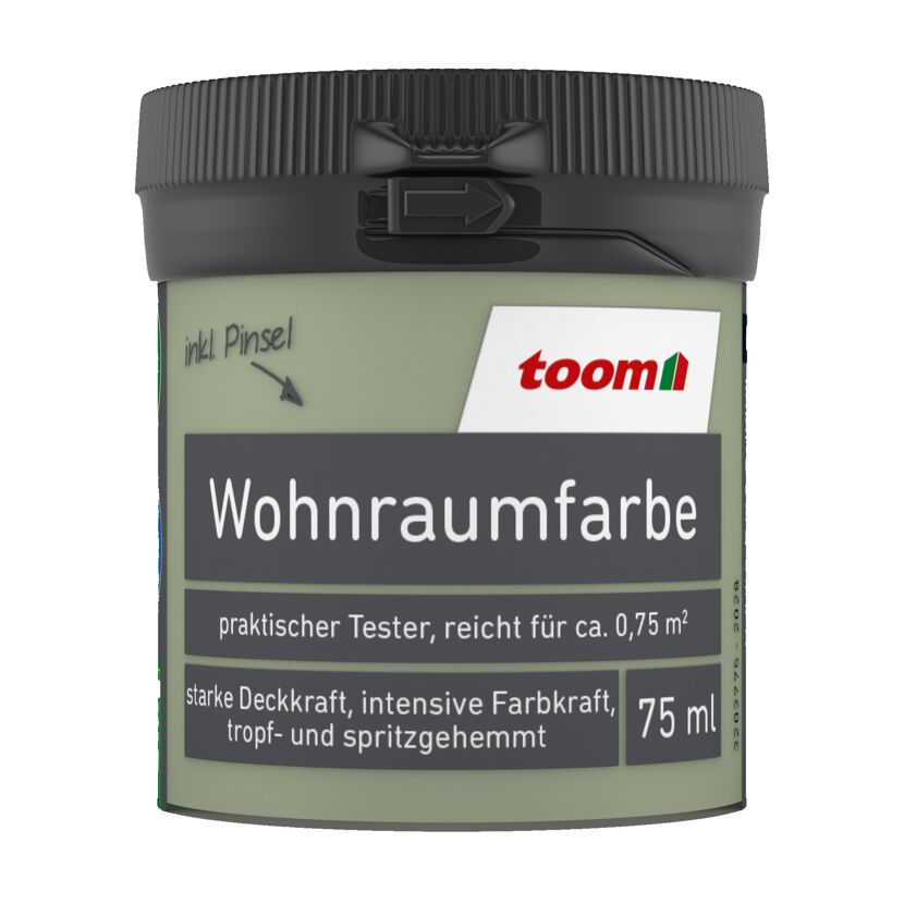 toom Wohnraumfarbe, 75 ml, inkl. Pinsel