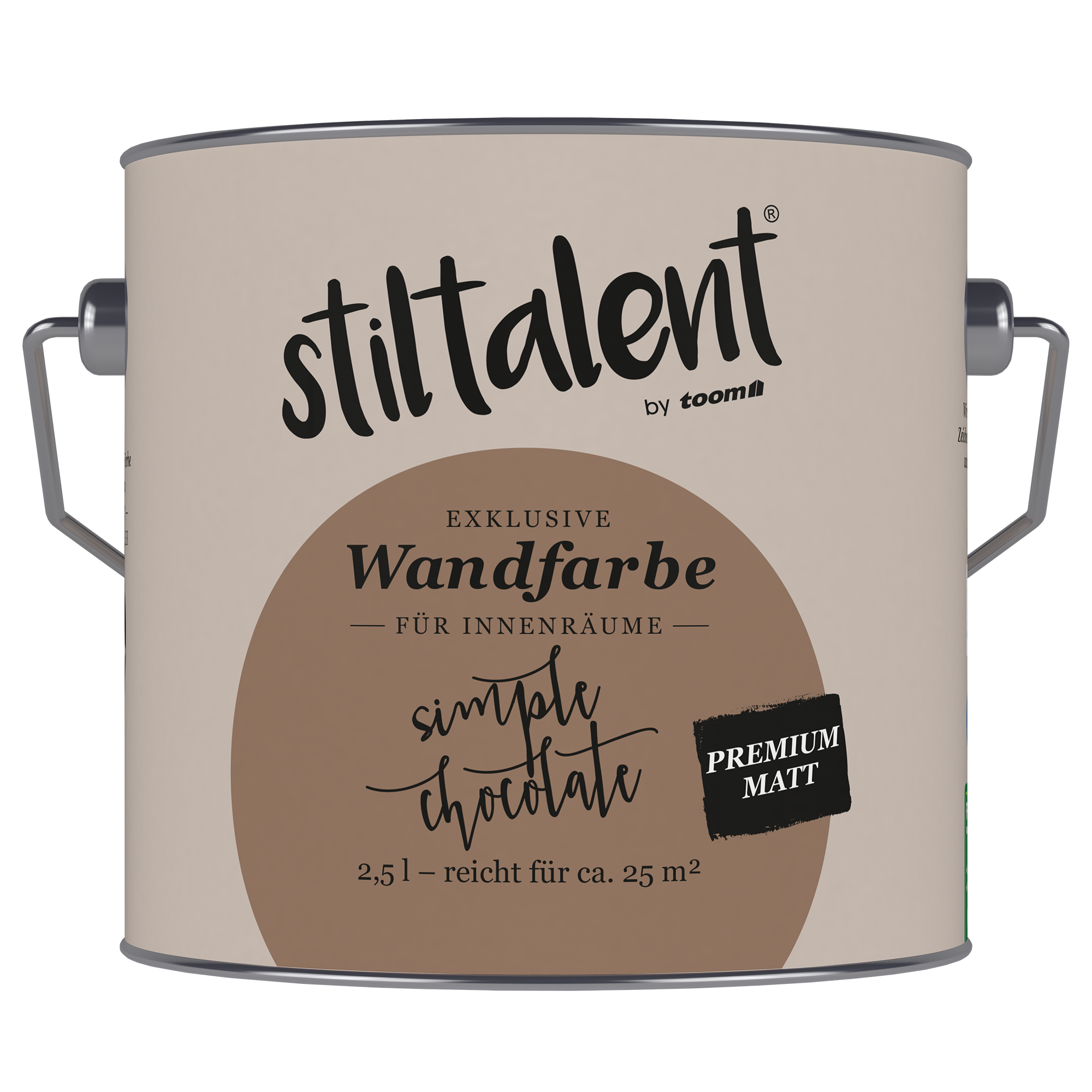 Wandfarbe 'Simple Chocolate' braun matt 2,5 l + product picture