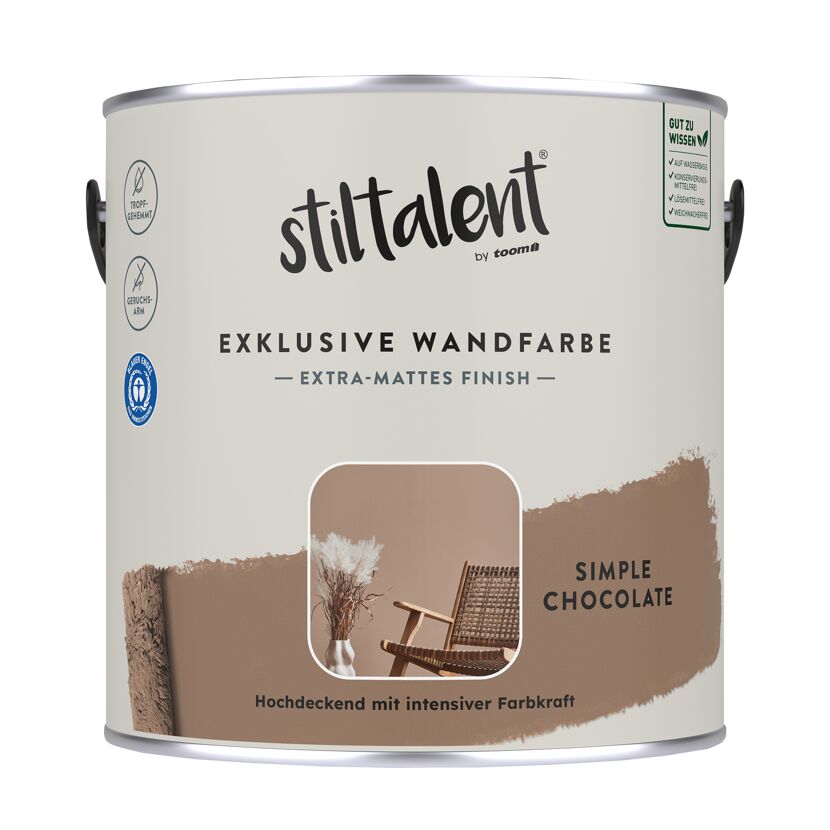 Dose mit Stiltalent Wandfarbe Simple Chocolate