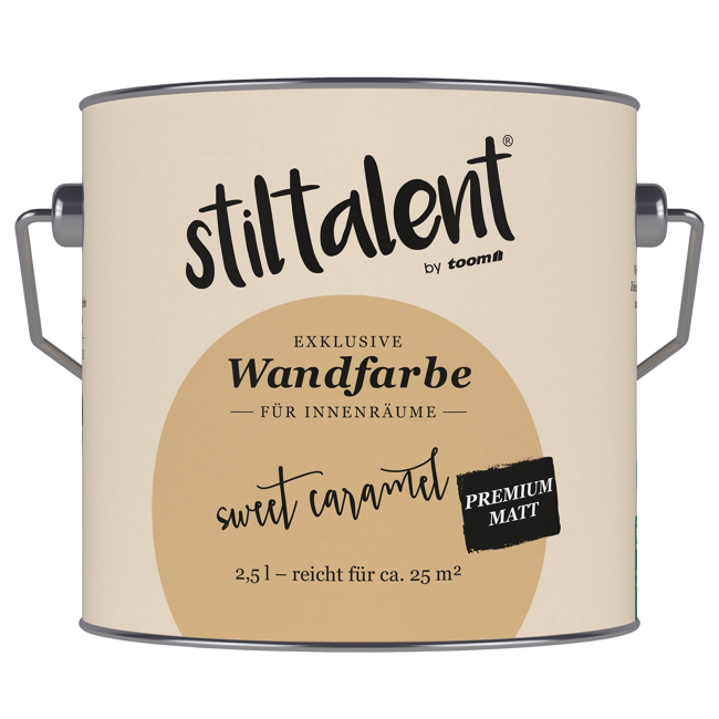 Bild von Wandfarbe 'Sweet Caramel' karamellfarben matt 2,5 l