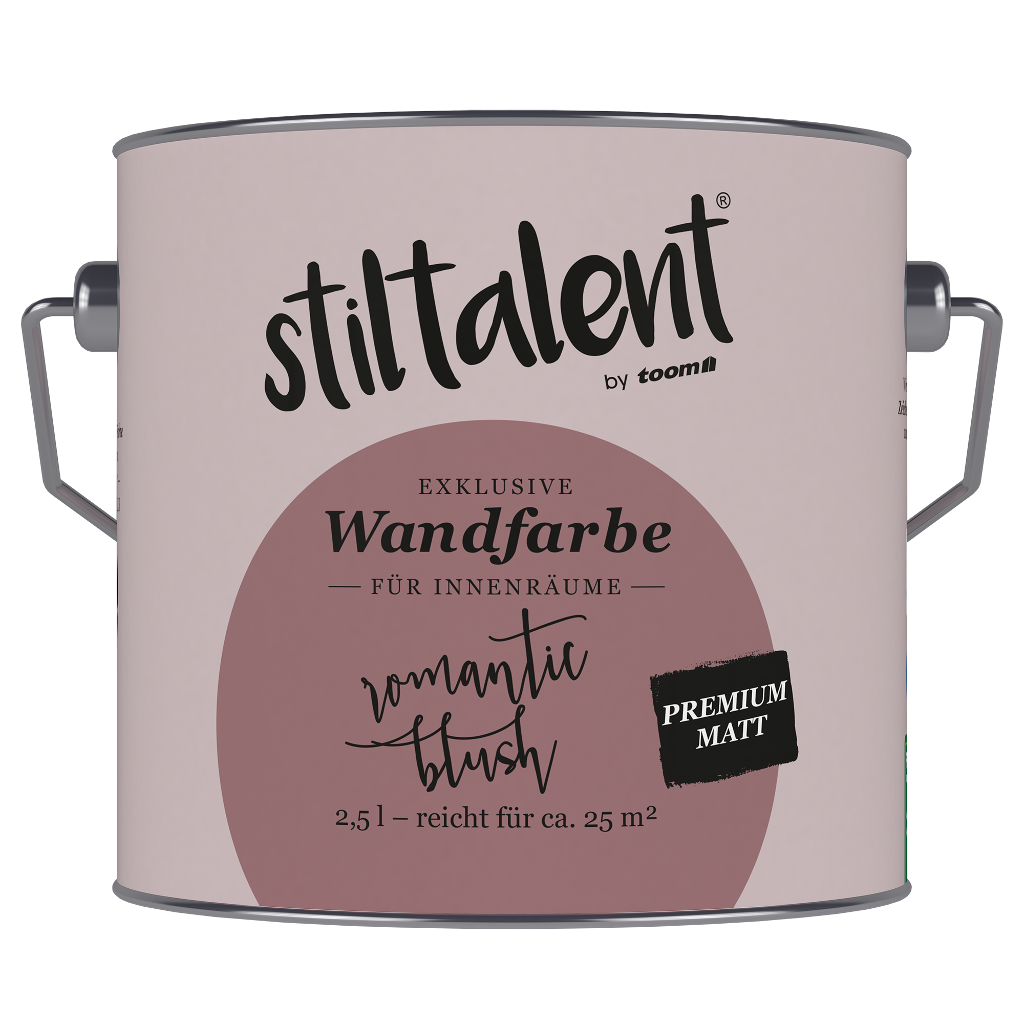 Wandfarbe 'Romantic Blush' rotviolett matt 2,5 l + product picture