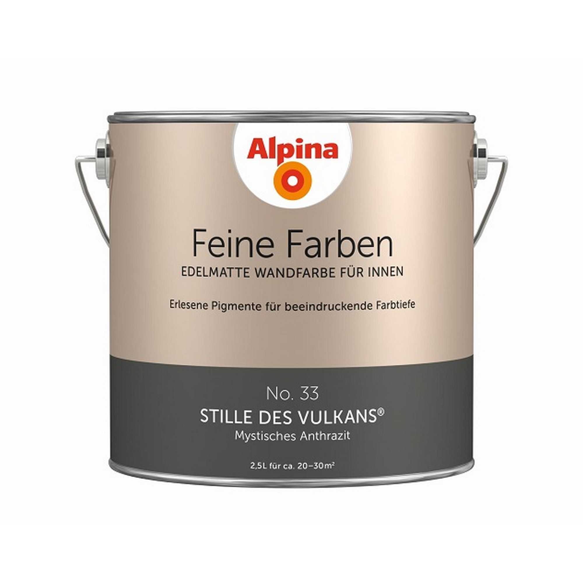 Feine Farben 'Stille des Vulkans' anthrazitgrau seidenmatt 2,5 l