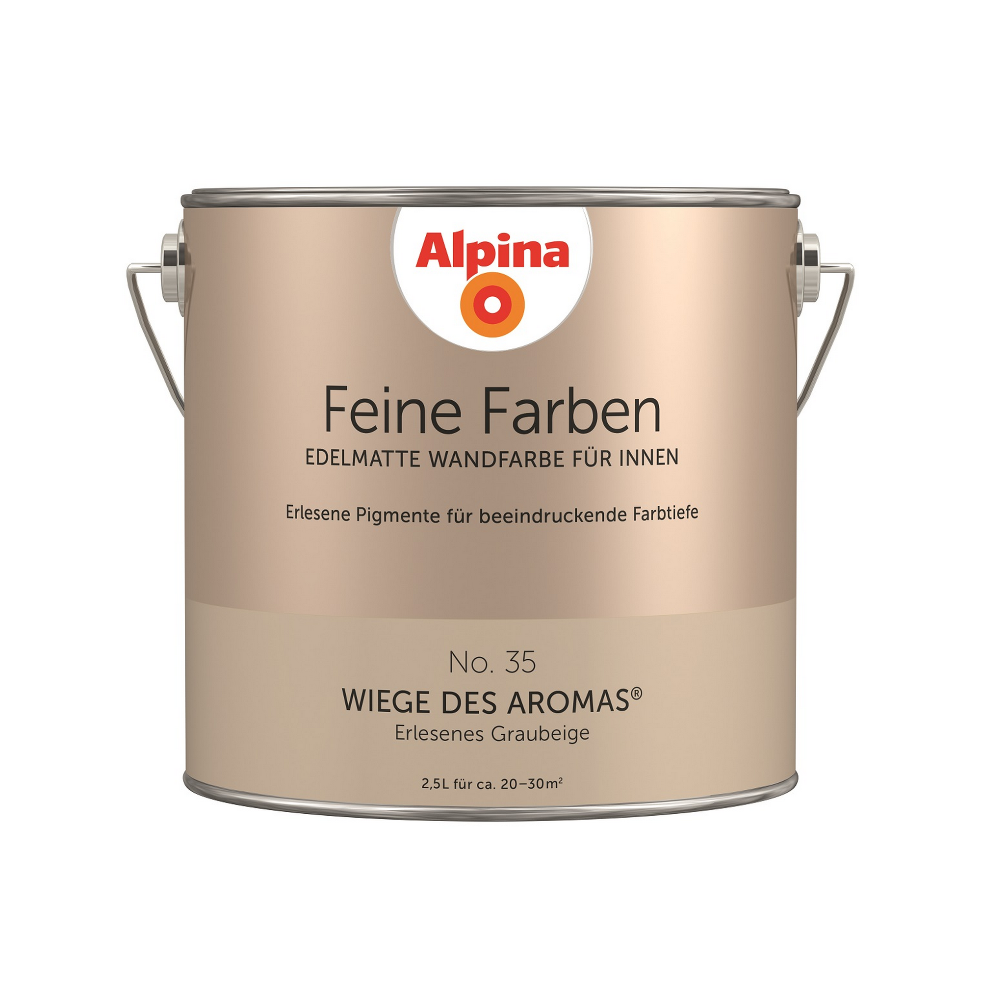 Feine Farben 'Wiege des Aromas' graubeige seidenmatt 2,5 l