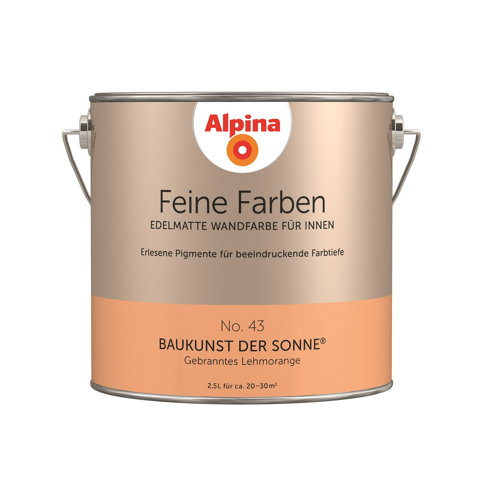 Feine Farben 'Baukunst der Sonne' orange seidenmatt 2,5 l