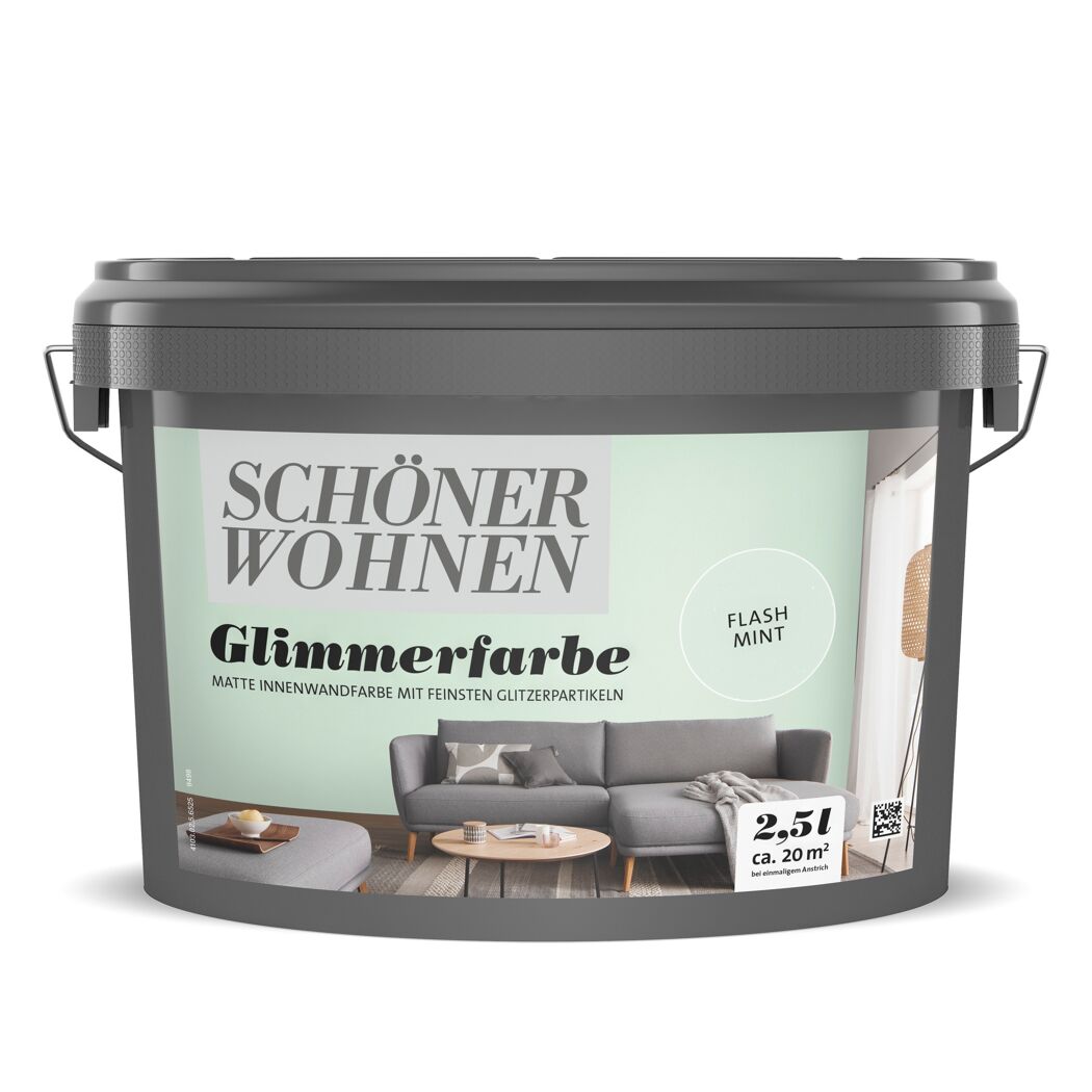 Eimer Glimmerfarbe Flash Mint für ca. 20 m²
