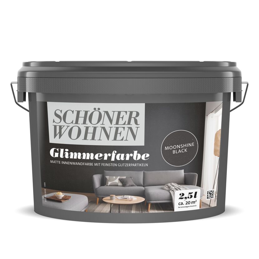 Eimer SCHÖNER WOHNEN Glimmerfarbe Moonshine Black