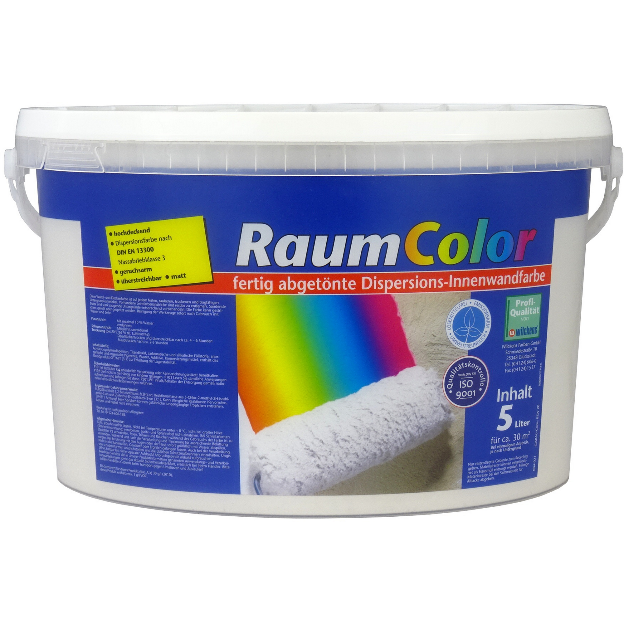 Wand- und Deckenfarbe 'RaumColor' platinfarben 5 l + product picture