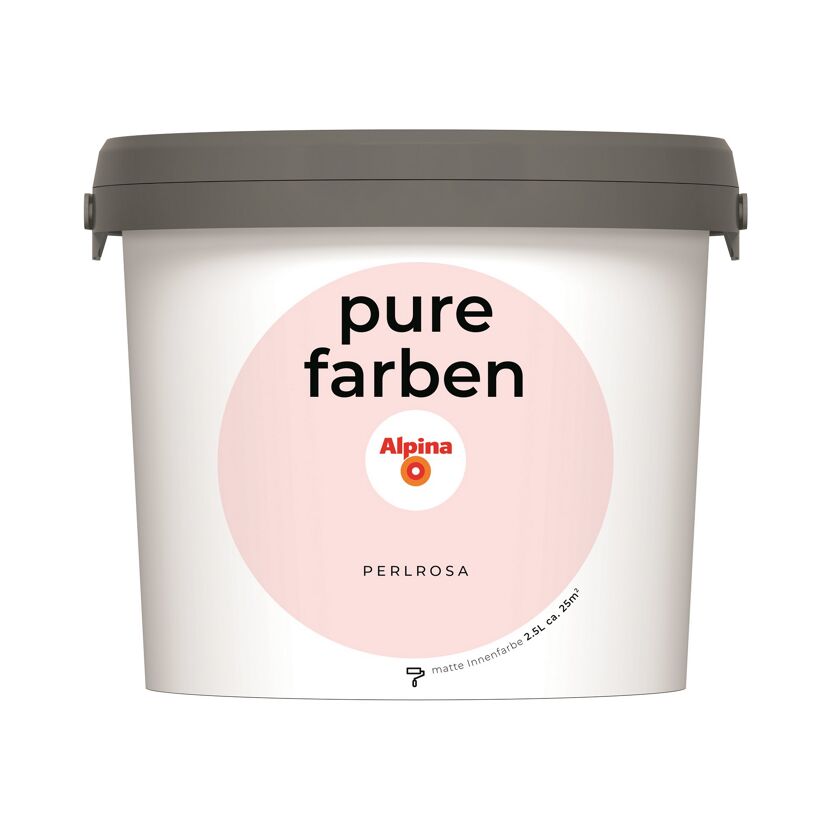 Eimer Alpina Pure Farben perlrosa, 2,5 l
