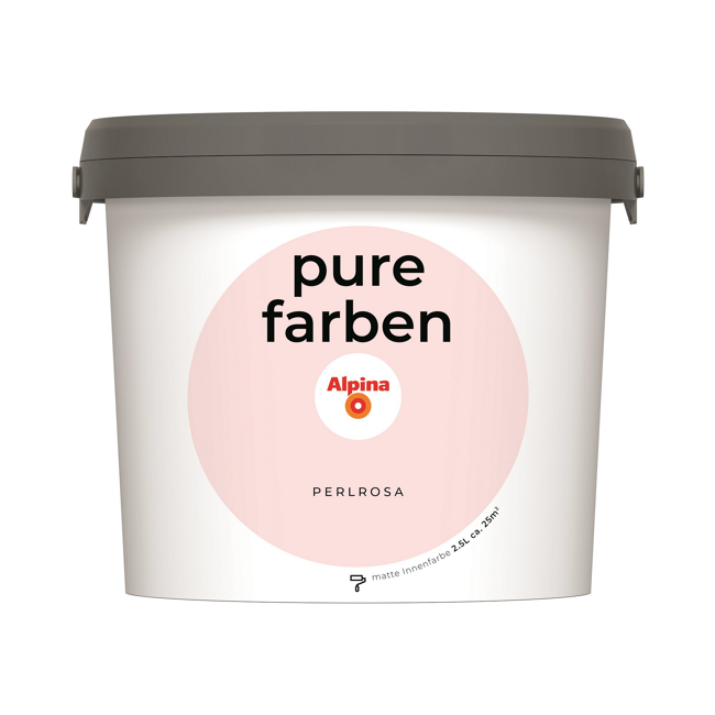 Bild von Wandfarbe 'pure farben' perlrosa matt 2,5 l