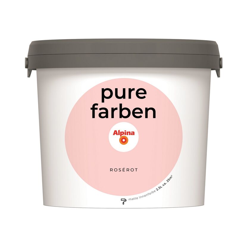 Eimer Alpina Pure Farben Roserot 2,5l