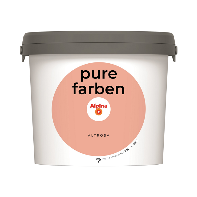 Bild von Wandfarbe 'Pure Farben' altrosa matt 2,5 l