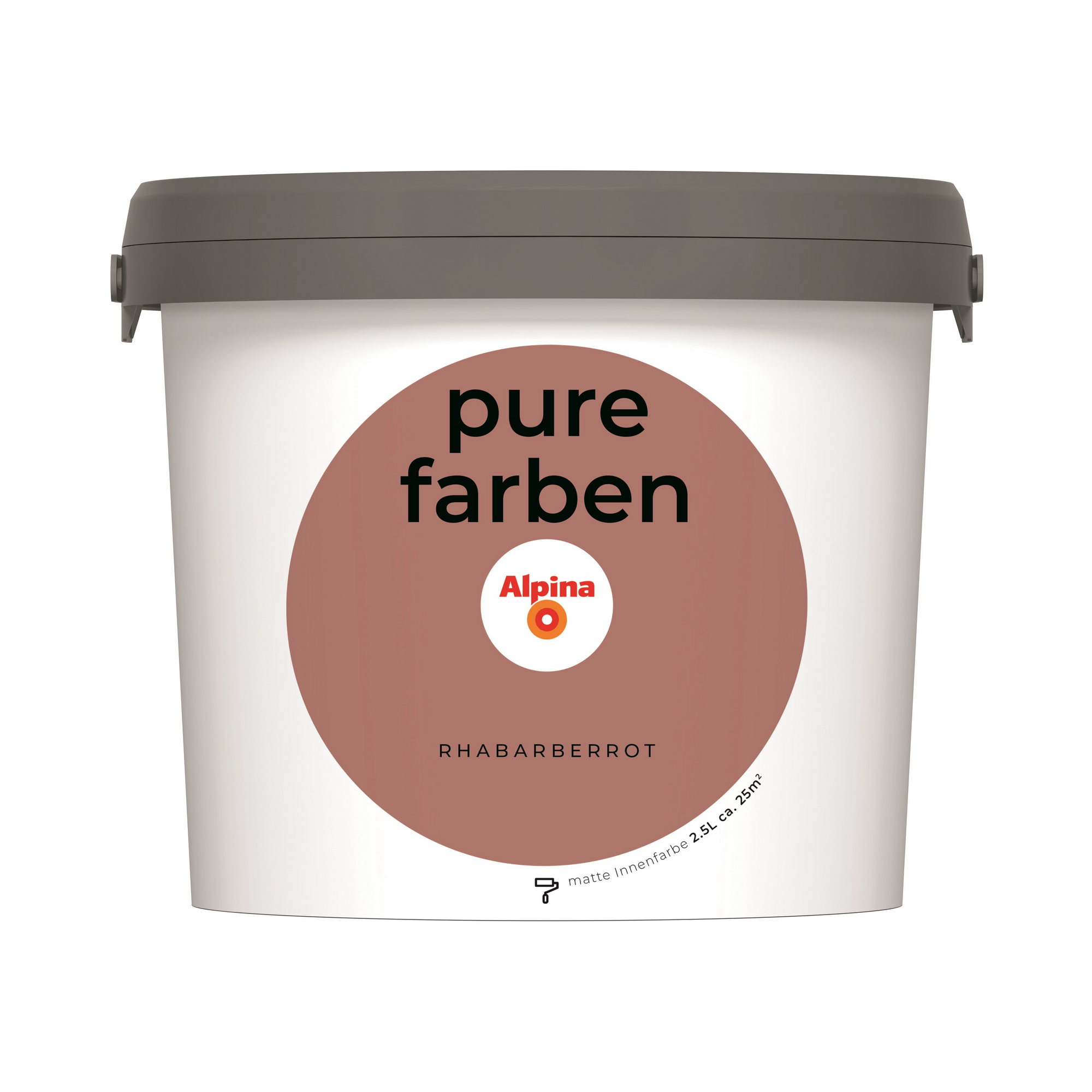 Wandfarbe 'Pure Farben' rhabarberrot matt 2,5 l + product picture