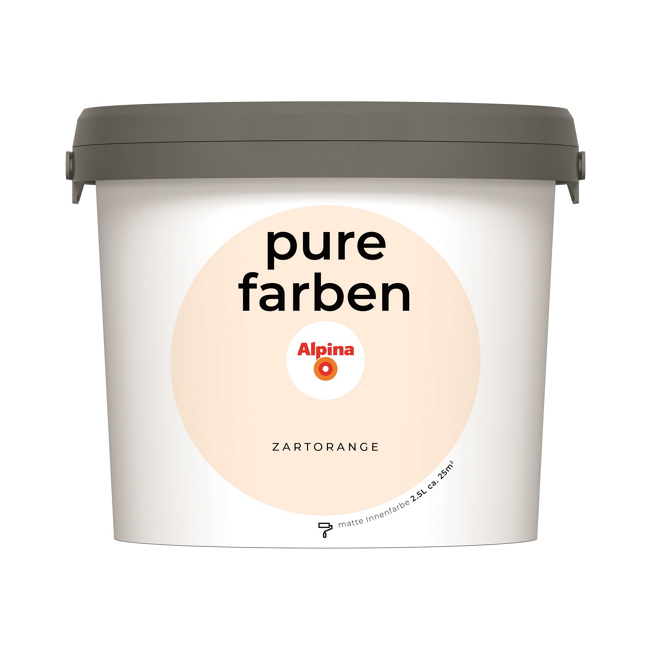 Bild von Wandfarbe 'Pure Farben' zartorange matt 2,5 l