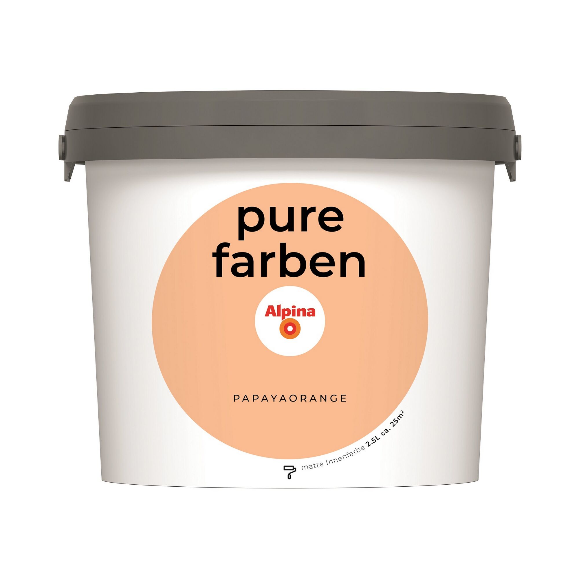 Eimer mit Alpina Pure Farben Papayaorange