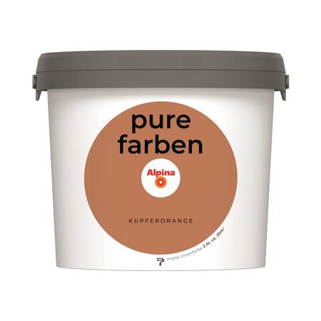 2. Bild von Wandfarbe 'Pure Farben' kupferorange matt 2,5 l