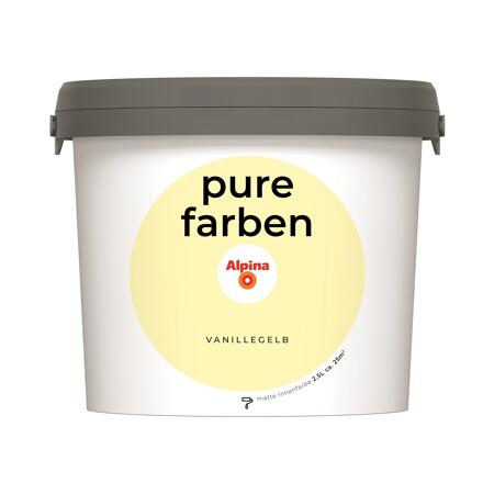 2. Bild von Wandfarbe 'Pure Farben' vanillegelb matt 2,5 l