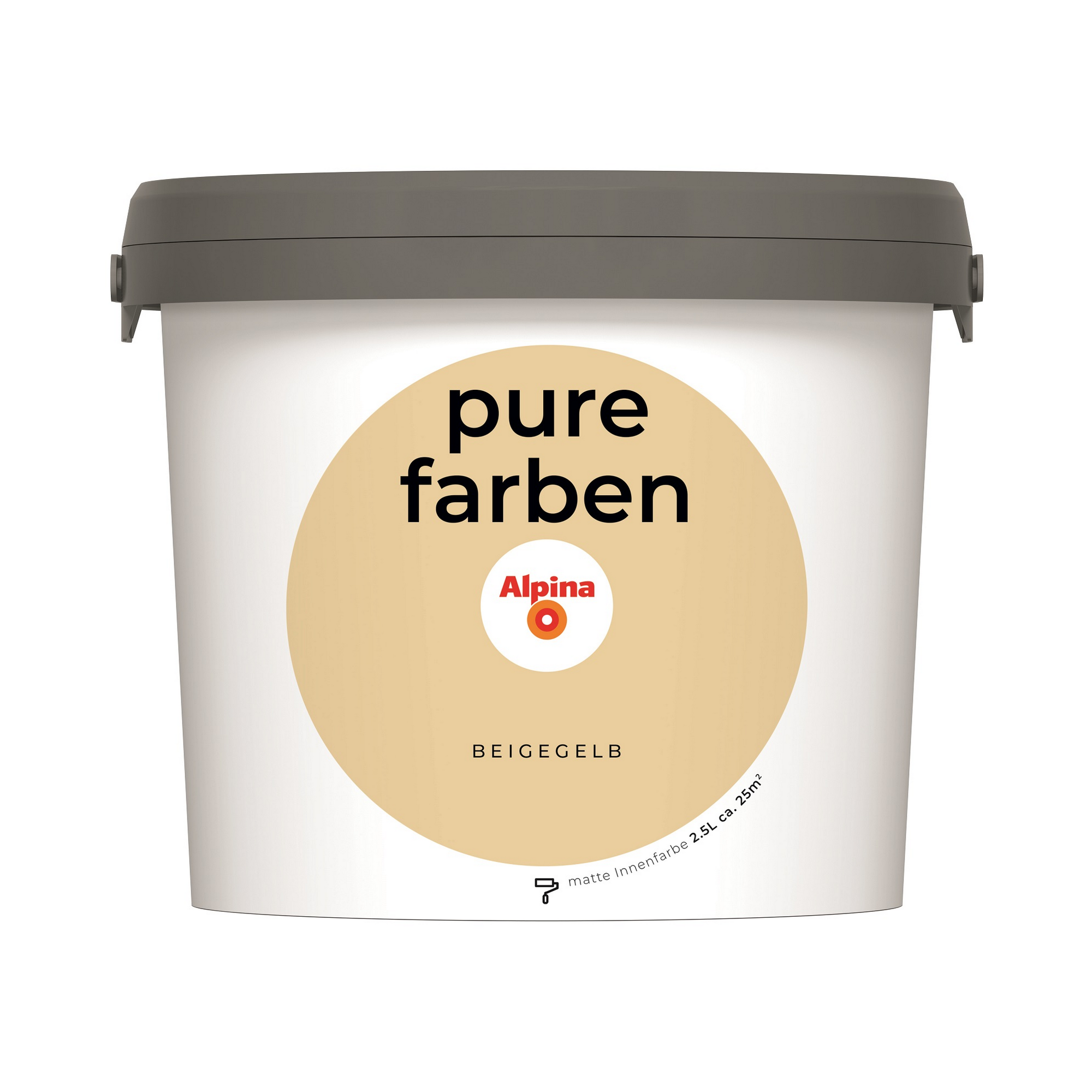 Alpina Wandfarbe ‚Pure Farben‘ beigegelb matt 2,5 l