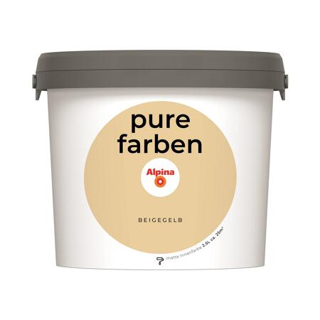 2. Bild von Wandfarbe 'Pure Farben' beigegelb matt 2,5 l