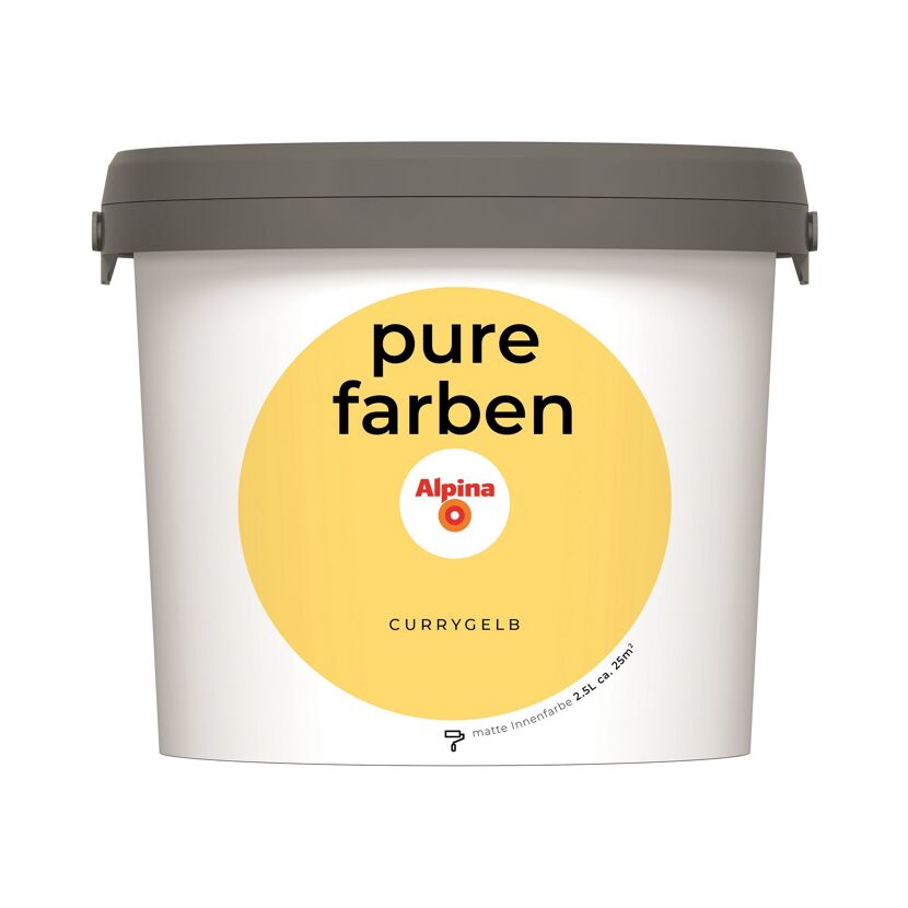 Eimer Alpina Pure Farbe currygelb matt