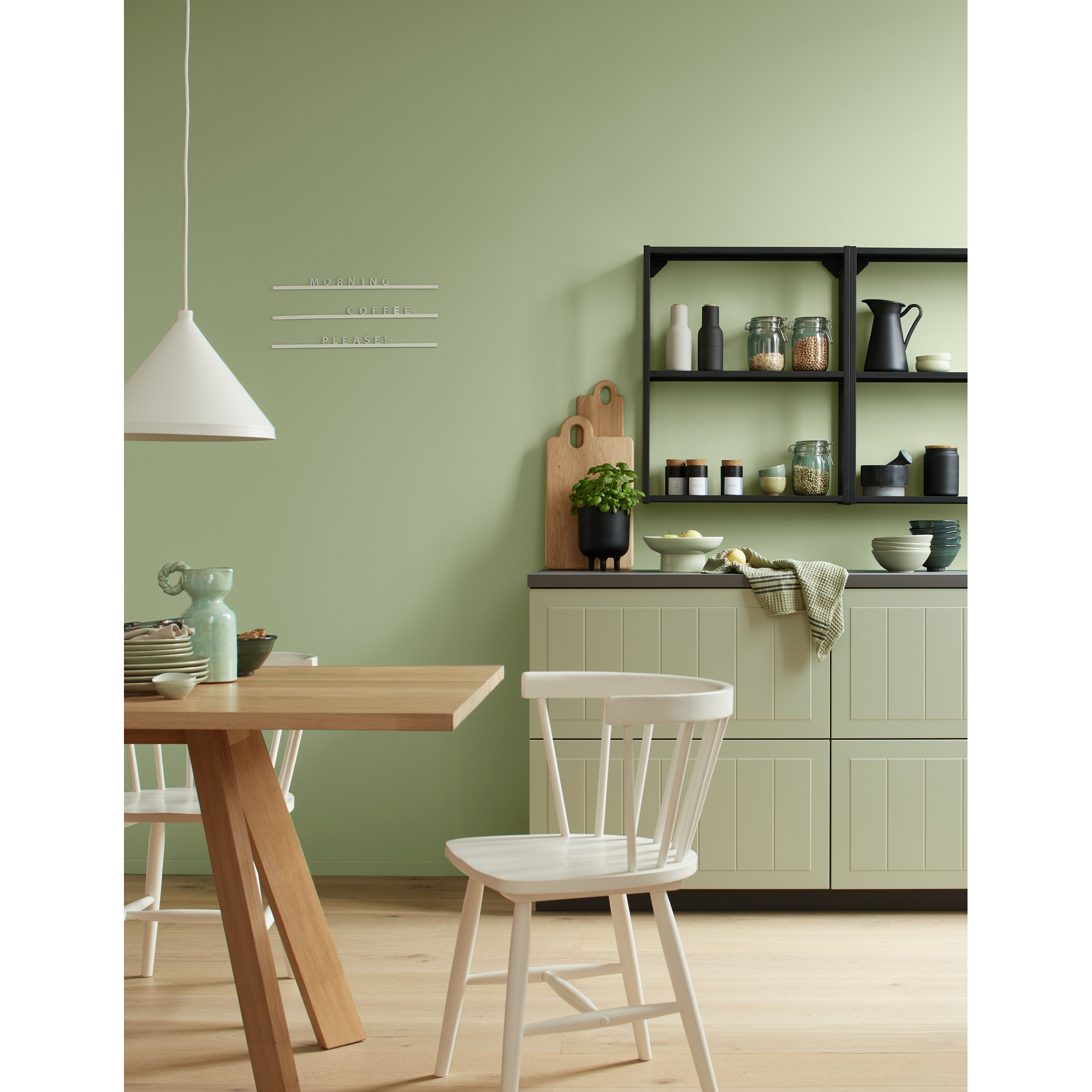 Wandfarbe 'Pure Farben' pistaziengrün matt 2,5 l + product picture