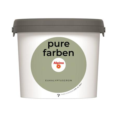 2. Bild von Wandfarbe 'pure farben' eukalyptusgrün matt 2,5 l